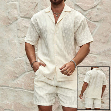 Men’s Summer Fashion Solid Loose Casual Two Pieces